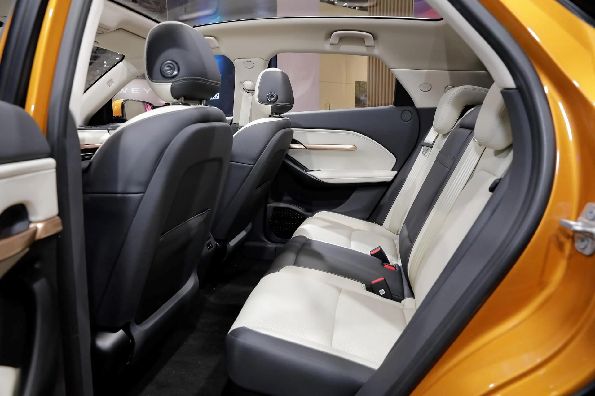 Xe limousine màu đen bên ngoài, đậu tại khu vực đón khách